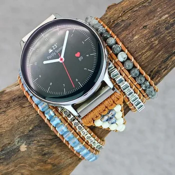 Уникальный 22-мм Ремешок для часов LG W100/LG W110/LG W150 Ручной работы с Волнистым браслетом Для Asus Vivowatch Samsung Galaxy 20 мм Ремешок