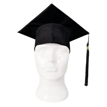 Черная кепка бакалавра, Выпускной в университете, шляпа доктора, Церемония вручения диплома школы для взрослых, Диплом школы с кисточкой, Поздравительный выпуск 2023 года, Класс шляпы