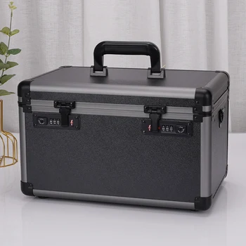 Ящик для инструментов из алюминиевого сплава, чемоданы, портативная дизайнерская сумка для багажа, ручная кладь, металлический чехол для покерных фишек, страховая коробка
