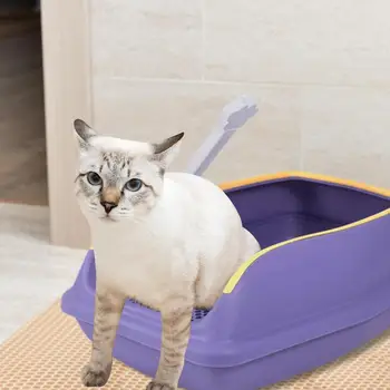 Ящик для кошачьего туалета, Полузакрытый Ящик для мусора с высокими бортами, Вместительный Ящик для кошачьего туалета, Полузакрытые Аксессуары для домашних кошек для дома